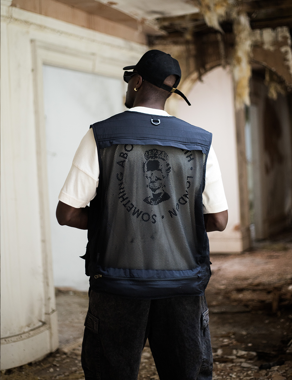 Utility Vest Top Gilet Silhouette Charcoal Grey Utility Vest Gilet